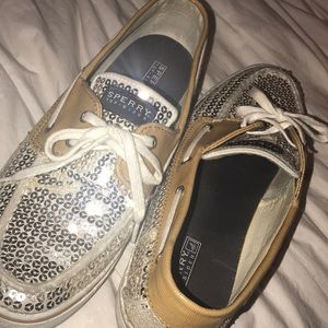 sequin shoes, barely worn!